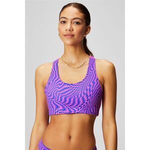 FABLETICS Women’s Purple Pink Escape Vibration Sporty Racerback Shaping Swim Tan